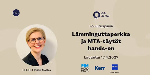 Koulutusp\u00e4iv\u00e4: L\u00e4mminguttaperkka ja MTA-t\u00e4yt\u00f6t hands-on, EHL HLT Riikka Mattila