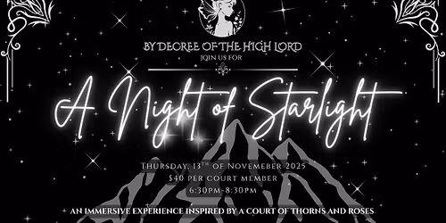 Willow's Spicy Book Club- A Night of Starlight- Inspired by A Court of Thorns and Roses