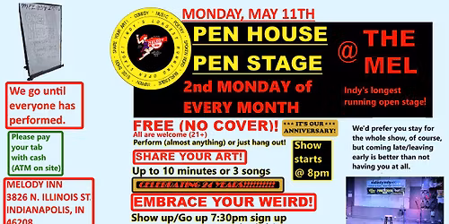 Open House Open Stage at the Mel (May 2026)