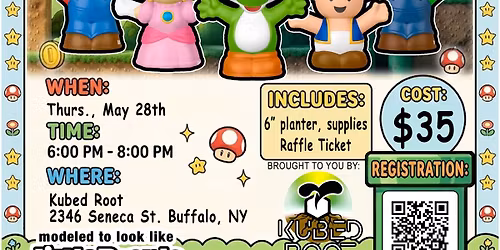 Super Mario Little People Planter Paint Night