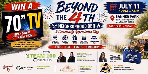 Beyond the 4th\u2122 Neighborhood BBQ & Community Appreciation Day