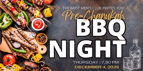 Men\u2019s Club Pre-Chanukah BBQ night!