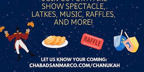 Grand San Marco Menorah Lighting and Fire Performance!