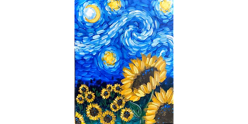 Starry Night Sunflower - Paint and Sip in Fishkill | Classpop!\u2122