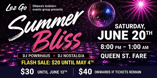 Lez Go presents Summer Bliss