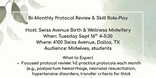 Bi-Monthly Protocol Review and Skill Role-Play