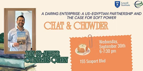 Chat & Chowder October 30th featuring co-author Cornelius Queen