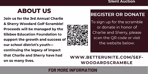 3rd Annual Charlie and Sherry Woodard Golf Open