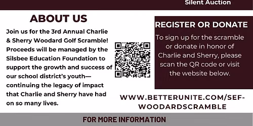3rd Annual Charlie and Sherry Woodard Golf Open 