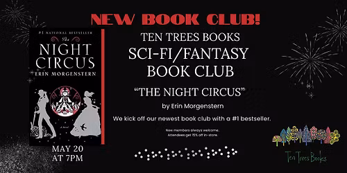 NEW:  Sci-Fi\/ Fantasy Book Club at Ten Trees Books!