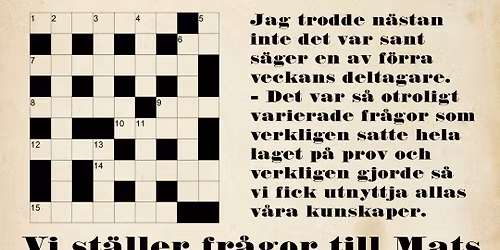 Melodikrysset som ej ska f\u00f6v\u00e4xlas Med Sveriges Radios