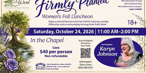 Women's Fall Luncheon ~ Firmly Planted