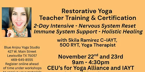 Restorative Yoga Teacher Training & Certification