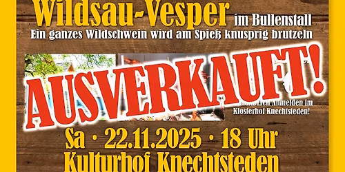 AUSVERKAUFT! Wildsau-Vesper