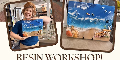Create a Resin Beach Scene on11x14 Canvas