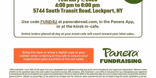 Panera Fundraiser- Northtowns