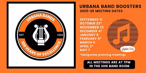 2025-2026 UHS Band Boosters Meetings