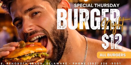 THURSDAY BURGER NIGHT