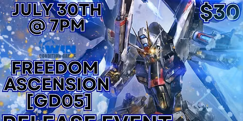 WCG Gundam GD05 Release Event! July 30th