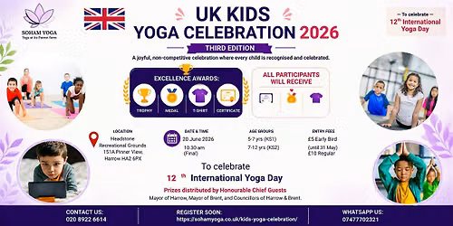 UK KIDS YOGA CELEBRATION 2026 (With Awards for Participation & Excellence)