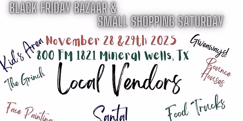3rd Annual Black Friday Bazaar