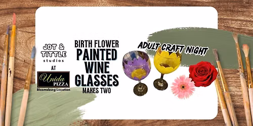 Painted Flower Wine Glasses