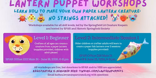 Lantern Puppet Workshops: BEGINNER & INTERMEDIATE SESSION 1