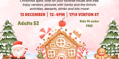 Annual Gingerbread house & X-mas tree display