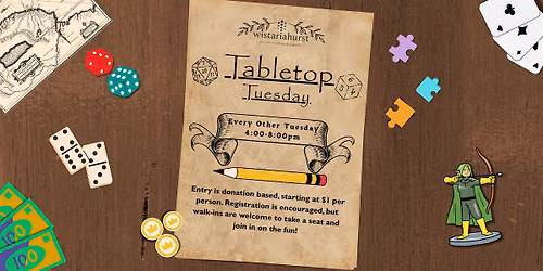 Tabletop Tuesday- September 1st, 2026