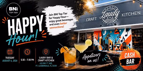 BNI Cheers & Connections Happy Hour at Laudy Bar \u2013 Fort Lauderdale