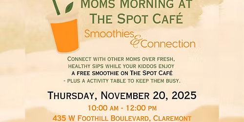 Moms Morning at The Spot Cafe 