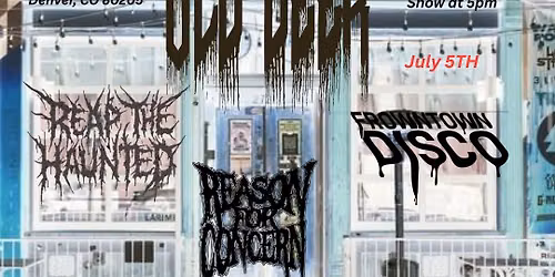 Black Dagger presents Reapthehaunted w\/ Frowntown Disco + Reason For Concern