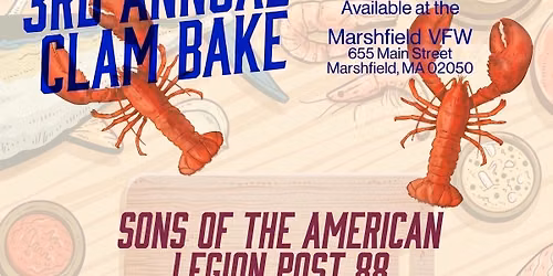 3rd Annual Sons of the American Legion Clam Bake