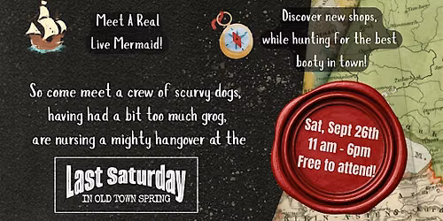 Pirate Hangover Sip And Shop - Last Saturday In Old Town Spring
