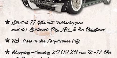 8. US Car Treffen mit Shopping Sunday in 88471 Laupheim