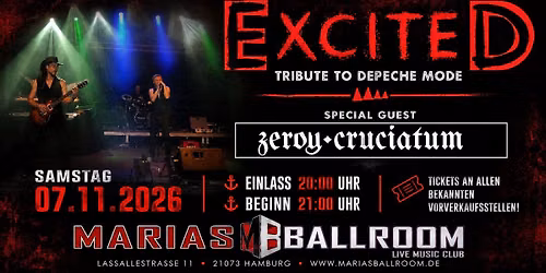 Excited - Depeche Mode Tribute \/\/ Tour 2026 \/\/ Guest: Zeroy Cruciatum 