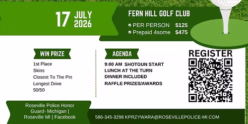 Roseville Police Honor Guard Golf Outing