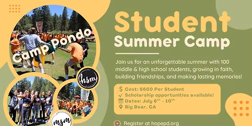 Camp Pondo - Student Summer Camp 2026