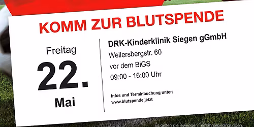 Blutspendeaktion an der DRK-Kinderklinik Siegen & dem BiGS