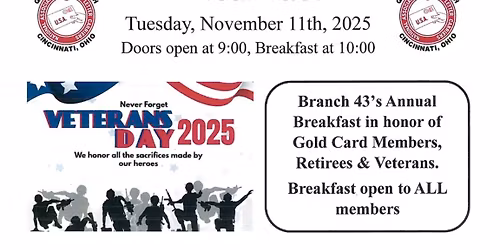 Robert Keller Memorial Retiree\/Veterans Day Breakfast