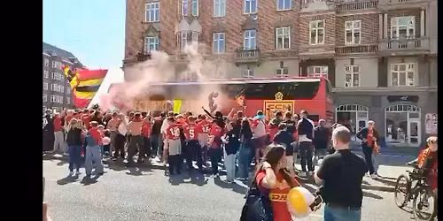 FCN fanmarch til Lyngby\u2764\ufe0f\ud83d\udc9b