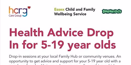 Health Advice Drop In: for parents\/ carers of 5-19 yr olds TUESDAYS (term time) @ Writtle Infant Sch