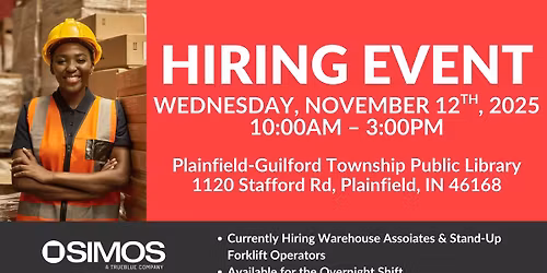 Hiring Event in Plainfield, IN