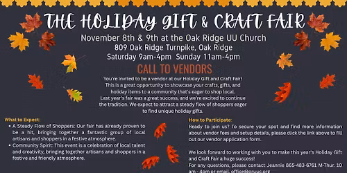 The Holiday Gift and Craft fair 
