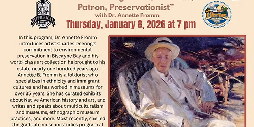 Free Coffee and Conversation on "Charles Deering: Artist, Collector, Patron, Preservationist"
