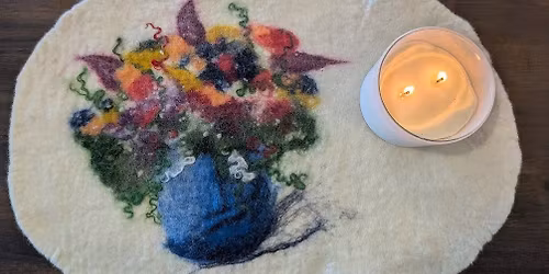 Beginner-Friendly Wet Felted Wool Floral with Red Fox Felting