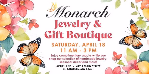 Monarch's Pop Up Boutique at Aerie Lane in St. Charles 