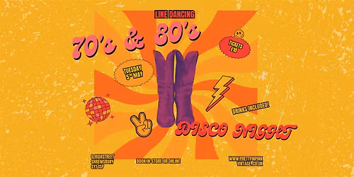 70's & 80's Disco Line dancing night