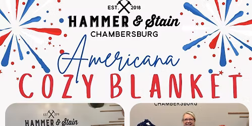 Thursday May 21st- Americana Cozy Hand Knit Blanket Workshop 6pm