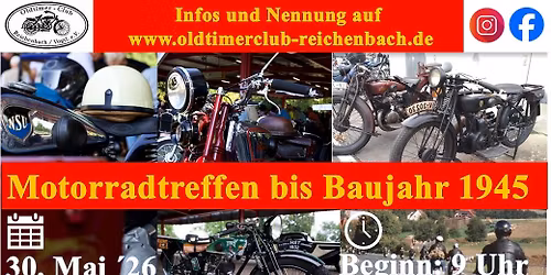 Motorradtreffen mit Ausfahrt bis Baujahr 1945